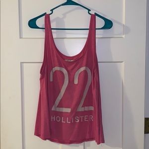 Pink Hollister tank top